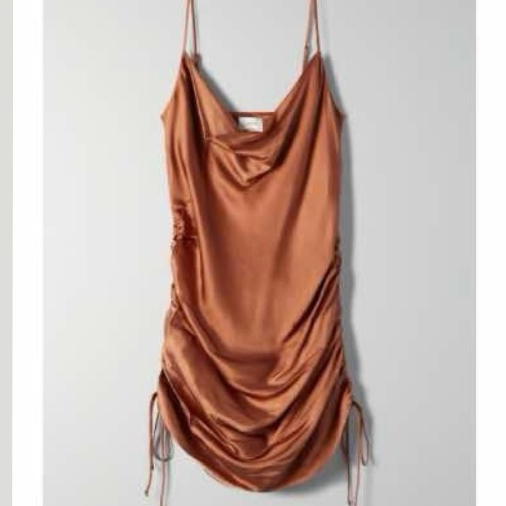 Aritzia Only Ruched Slip Dress